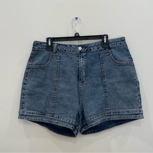 Kate Kasin Women Summer Casual High Waisted Denim Shorts Wide Leg Jean…